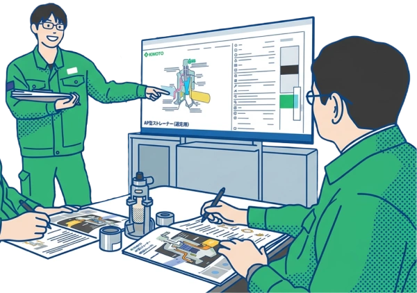 工場管理職のイラスト